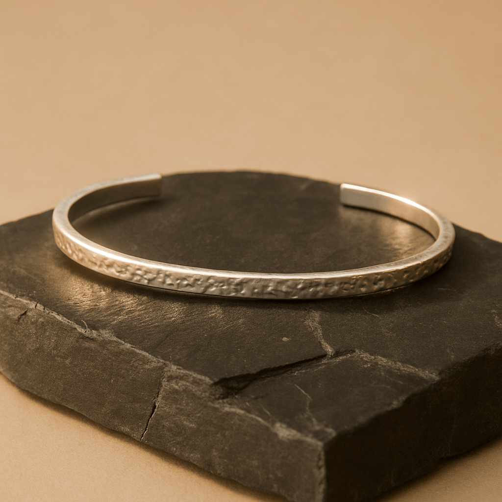 Hammered Silver Cuff