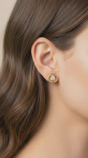 Spiral diamond studs