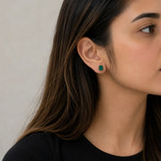 Emerald Green Onyx Studs