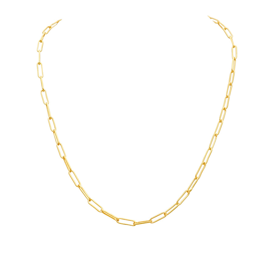 Paperclip Chain - Silver link gold vermeil chain