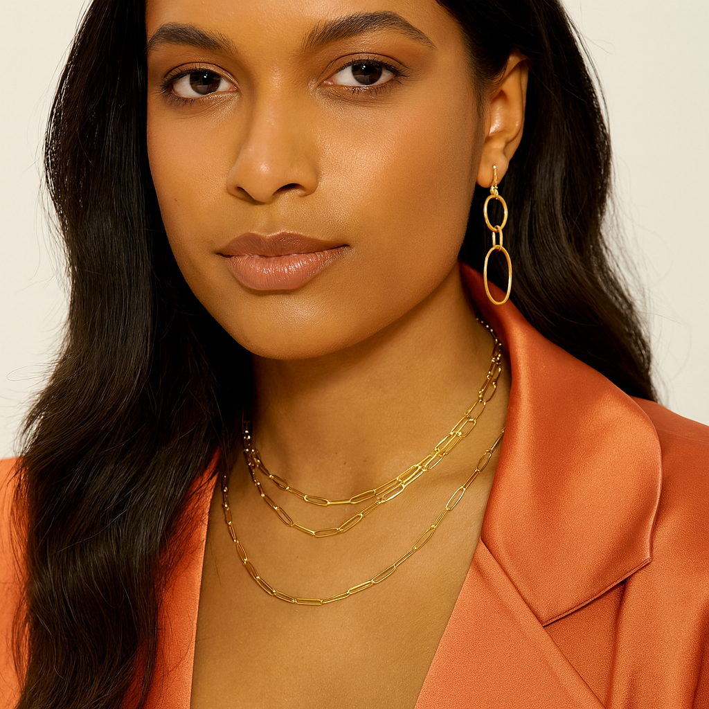 Paperclip Chain - Silver link gold vermeil chain