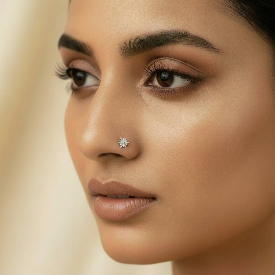 Mogra Flower Nose Pin