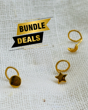 The Everyday Nose Pin Trio - Gold Vermeil