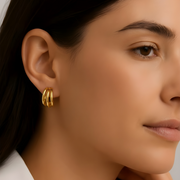 Trinity Hoop Earrings
