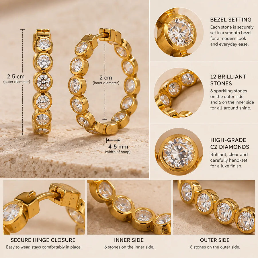 Celeste Diamond Hoops