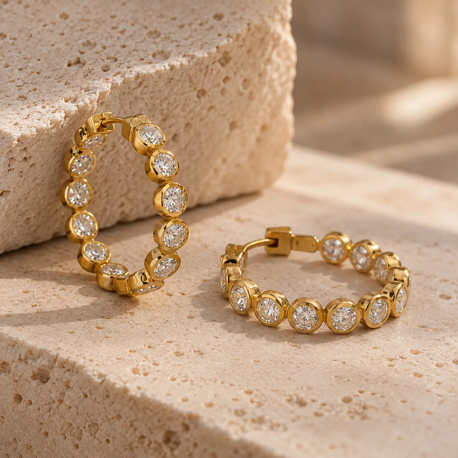 Celeste Diamond Hoops