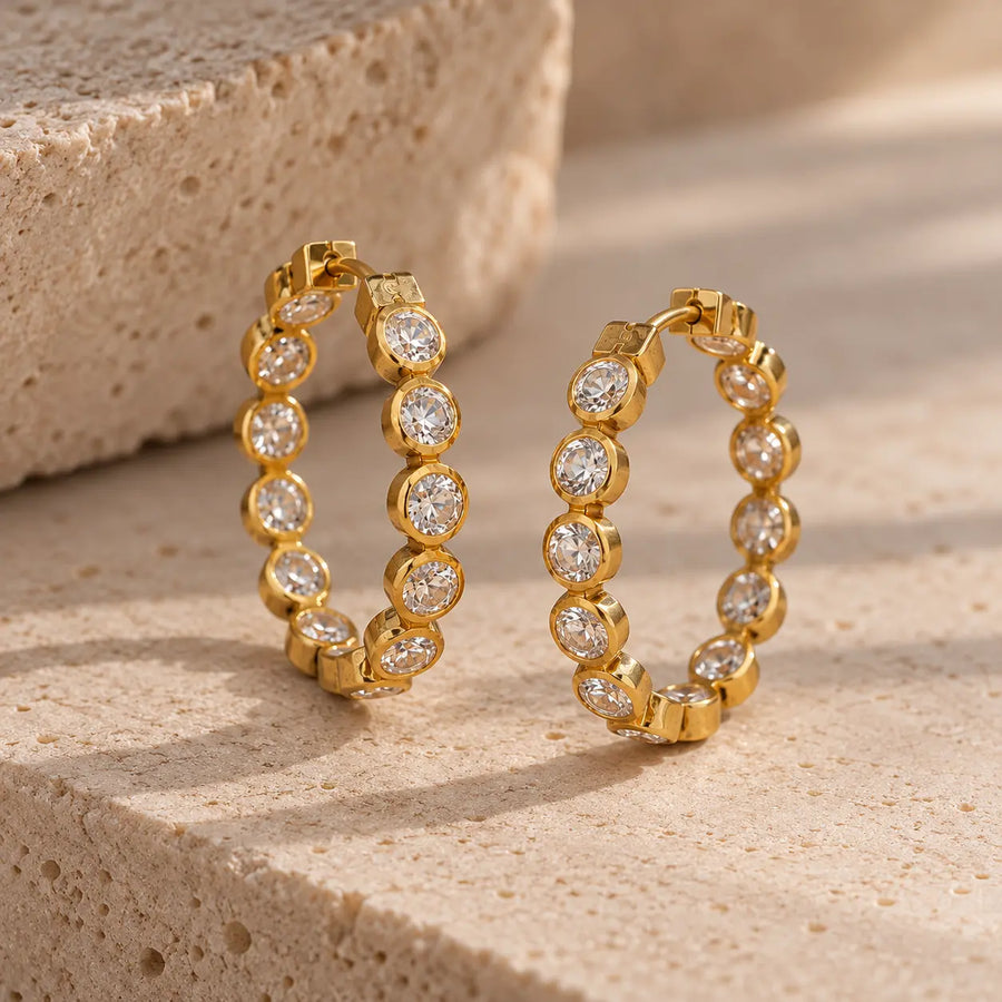 Celeste Diamond Hoops