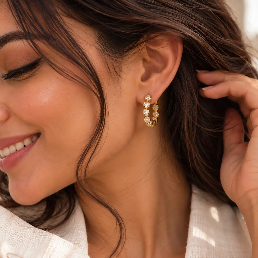 Celeste Diamond Hoops