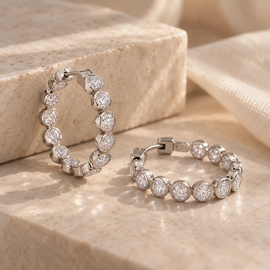 Celeste Diamond Hoops