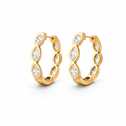 Marquise Diamond Hoops