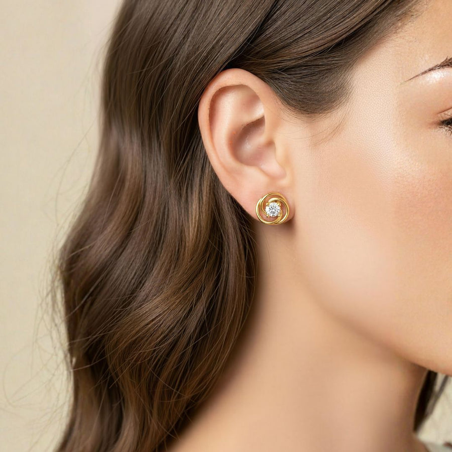 Spiral diamond studs