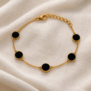 Carbon Bracelet - Black Onyx Beads