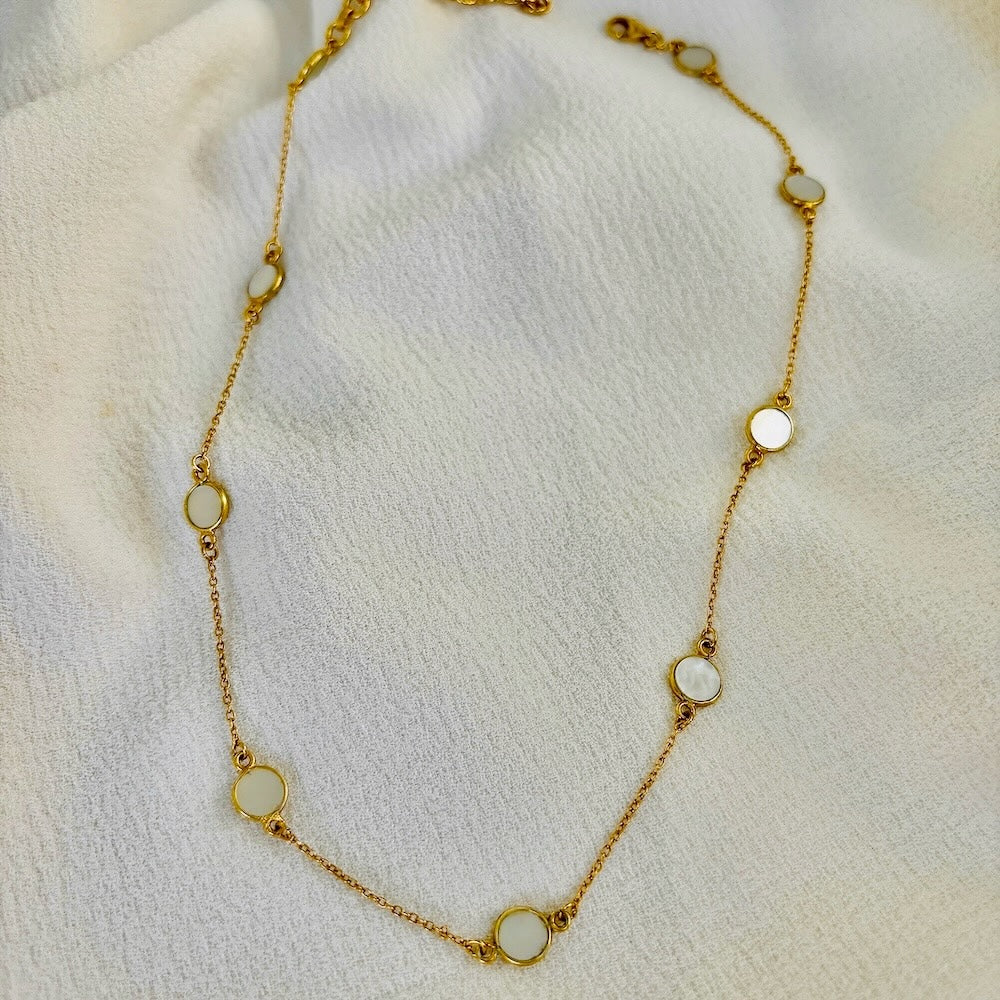 Moon Mama (Short) - Mother of Pearl Necklace