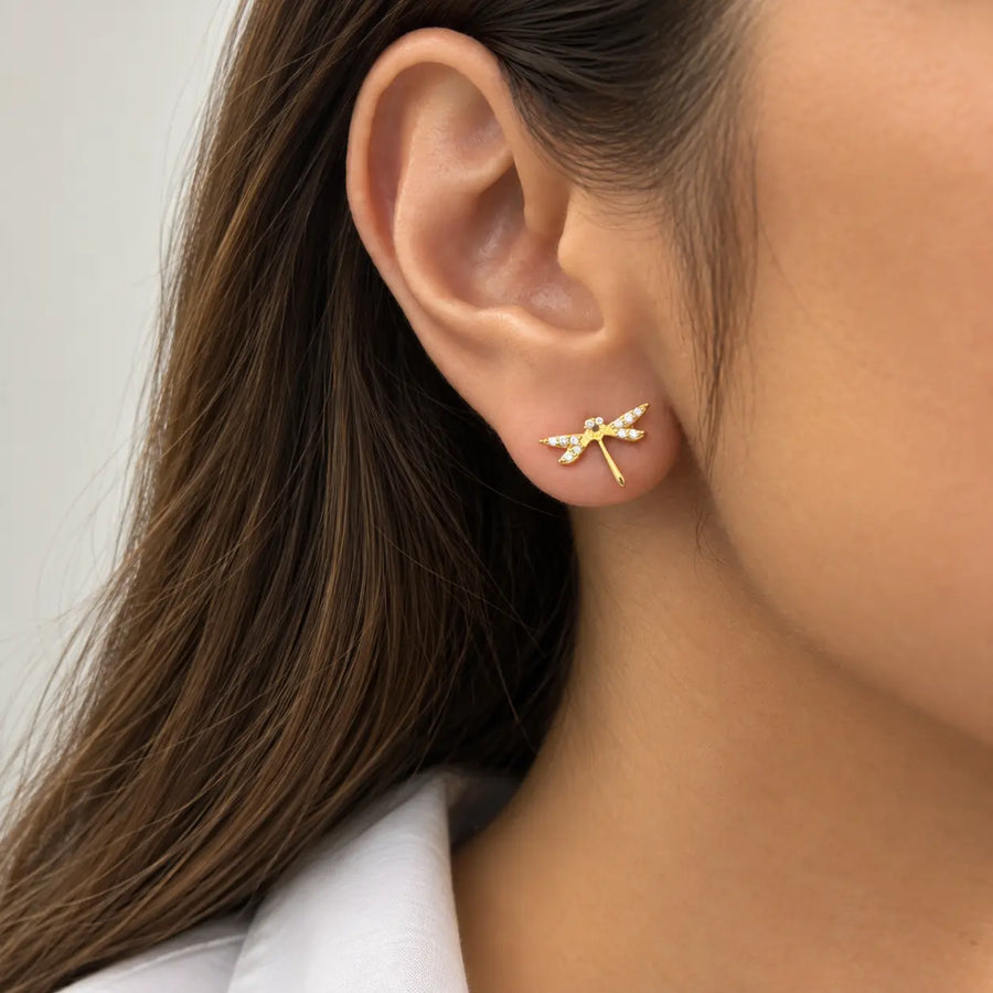 Dragonfly Diamond Earrings
