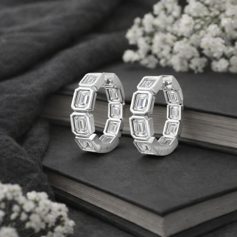 Linea Diamond Hoops