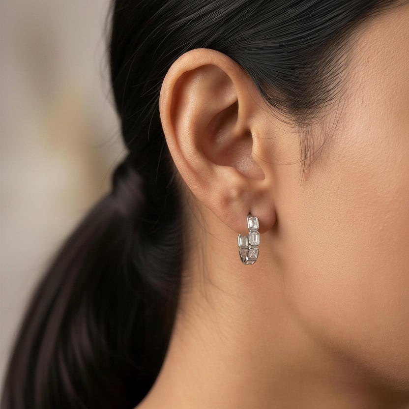 Linea Diamond Hoops