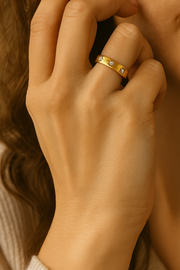 Stardust Diamond Band - gold vermeil