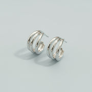 Trinity Hoop Earrings