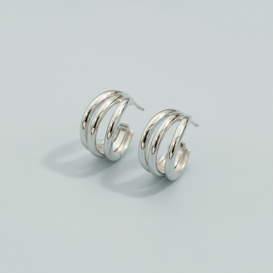 Trinity Hoop Earrings