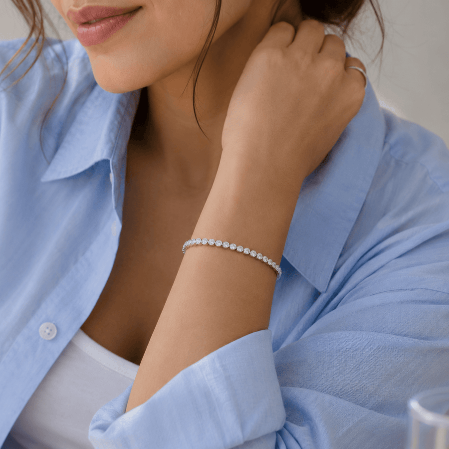 The Celeste Bracelet - Diamond Tennis Bracelet (10 pointer)