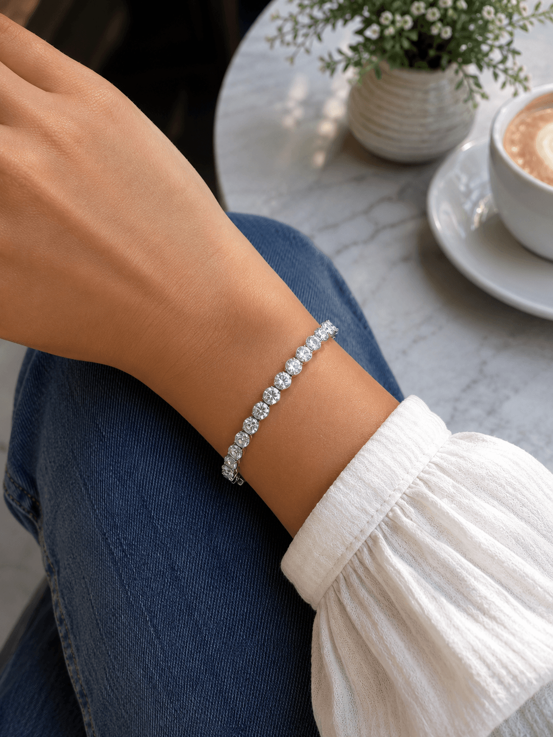 The Celeste Bracelet - Diamond tennis bracelet