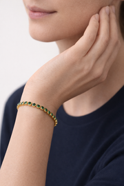 The Emerald Glow Tennis Bracelet