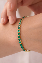 The Emerald Glow Tennis Bracelet
