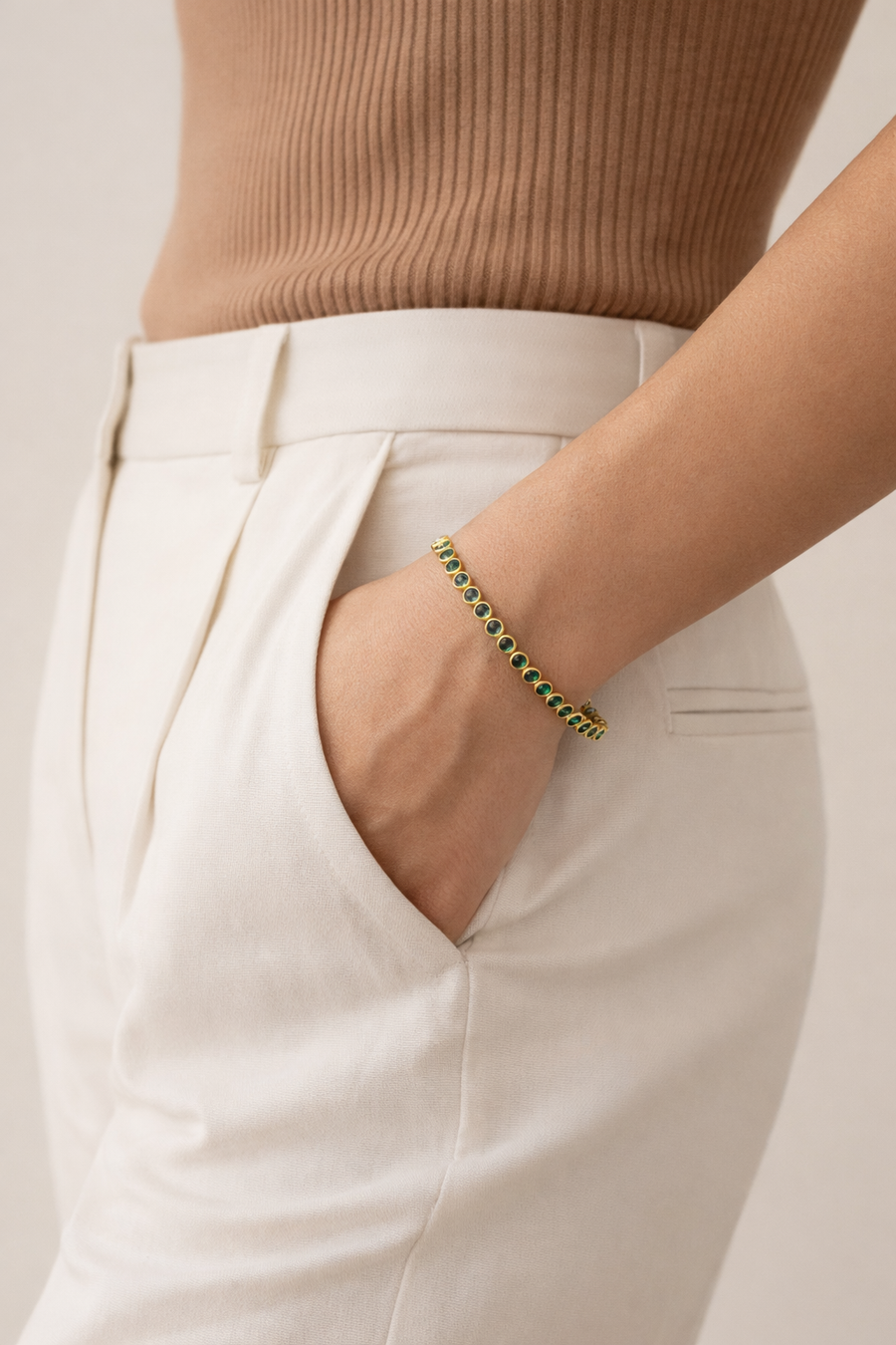 The Emerald Glow Tennis Bracelet