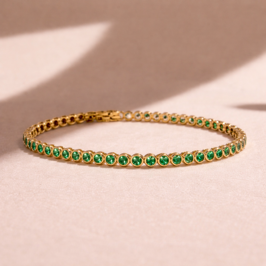 The Emerald Glow Tennis Bracelet