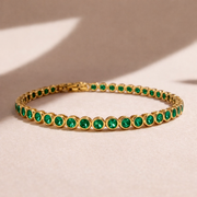 The Emerald Glow Tennis Bracelet