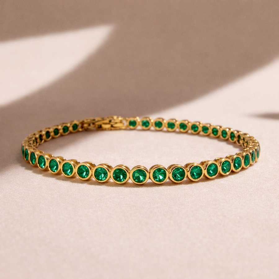 The Emerald Glow Tennis Bracelet