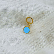 The Neel Nose Pin - Turquoise Blue Enamel Nose Pin